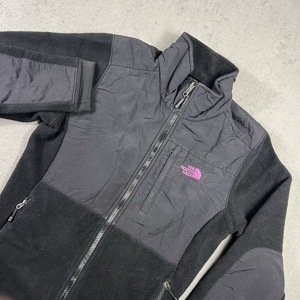 The North Face Women's Small Black Pink Denali Fleece Full Zip Polartec